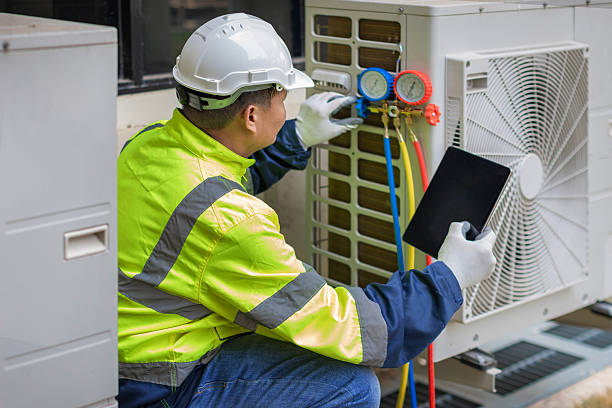 Professional Air Duct Cleaning technician working in Rosston, TX